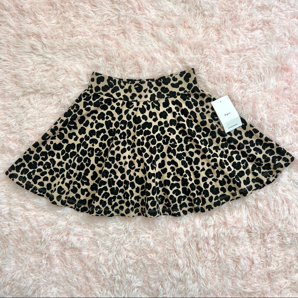 NWT Nordstrom cheetah print organic cotton circle skirt
